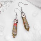 Серьги маятник "Унакит"