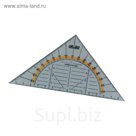 Треугольник с транспортиром 14см Herlitz пластиковая 8700304
