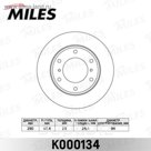 Диск тормозной передний MILES K000134