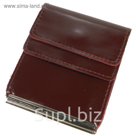 Портмоне с зажимом, 1 отдел, для карт, цвет бордовый