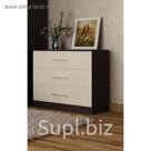 Комод с 3 ящиками Венеция, 800х490х816, Венге/Дуб молочный