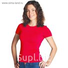 Футболка женская StanSlim, размер 48, цвет красный 180 г/м 37W