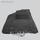 Коврики в салон для Nissan Almera IV(G 15) 2012-н.в. (перемычк), 5 шт., текстиль "DUNLOP", серый   2