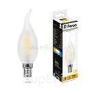 Лампа светодиодная LED 7вт Е14 теплый матовая свеча на ветру FILAMENT