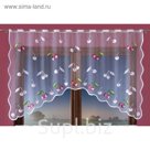 Штора для кухни Wisienki 220х120 см цв.белый, на люверсах, пэ 100%