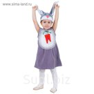Карнавальный костюм для девочки от 1,5-3-х лет "Зайка с грудкой", велюр, сарафан, шапка