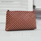 Косметичка простая на молнии "Орнамент", 1 отдел, красная