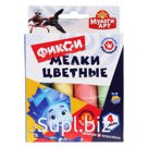 МЕЛКИ ЦВЕТНЫЕ ДЛЯ ТВОРЧЕСТВА "MULTIART" ФИКСИКИ. 4 ЦВЕТА В РУСС. КОР. в кор.6*24шт