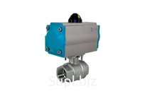 Кран шаровый муфтовый (2PC), AISI304 DN50 (2"), с двухсторонним пневмоприводом AT83D