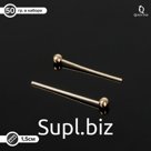 Штифт с шариком СМ-1103-16, 1,5 см, 50 гр (±1043 шт), цвет золото