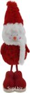 New Year's decoration: Fur snowman. Color: red. Size: 5.5 x 6 x 18 cm.