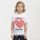 Футболка для девочек, рост 86 см, цвет белый