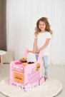 Children's kitchen. Play cart-ride kitchen with dishes Grill Master for girls pink Article: 70101_conclusion