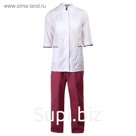 Костюм шеф-повара женский, р. 44-46, цвет белый/слива