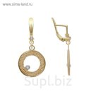 Серьги "Гарлен", цвет белый в золоте