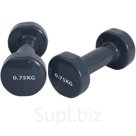 Гантель виниловая 0.75кг (серая)