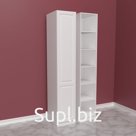 Шкаф пенал 40х55х220 Классик, 5 полок, L белый/ мдф кашемир soft touch матовый