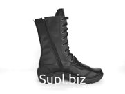 «БЕРЦЫ» - Молния, ботинки хром гладкий  с мягким кантом, высота 25 см., "Кросс",ТЭП