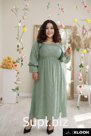 Платье plus size салатовое