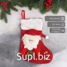 Подвеска на ёлку «Дед Мороз с подарком», мягкая, 17×26 см, бело-красный