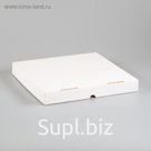 Коробка для пиццы, белая, 30 х 30 х 4 см