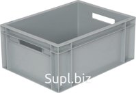 Ящик сплошной 400×300×175 мм, объем 15 л., арт.: 804.01, серый, код: 09819