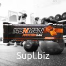 Россия "IRONMAN" Батончик "Protein Bar" с коллагеном, 50 г (Карамель/ тёмная глазурь)