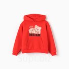 Джемпер с капюшоном Крошка Я "Мишка", рост 86-92 см, красный