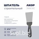 Шпатель гладкий, нержавеющая сталь, ширина полотна 80 мм, АКОР Эксперт