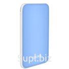 Внешний аккумулятор Oxion PowerBank UltraThin 6000mAh, Li-pol, покр. soft-touch, индикатор, голубой
