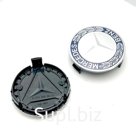 Колпачок в диск Мерседес Бенц темно синий надпись 71-74 мм 04156