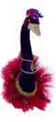 New Year's decoration: Swan head, 18x13x34 cm, purple and pink