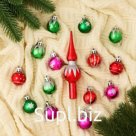 Ёлочные игрушки «Сочельник. Краски», новогодние, набор 15 шт.