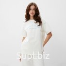 Футболка женская MINAKU OVERSIZE FIT: SPORTY &amp; STYLISH цвет экрю, р-р 44