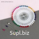 Булавочница круглая, d = 7,8 см, 35 мм, 40 игл, цвет МИКС