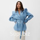 Жакет женский джинсовый с воланами MIST, размер 42, голубой