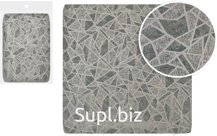 Decorative pillowcase for a pillow, 45x45 cm, Geometry, with a zipper. Color: gray-turquoise (jacquard).