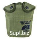 Оливковый чехол на флягу "Морская Пехота" - надежная защита для вашей фляги от мелких царапин!