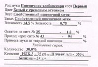 Мука пшеничная первый сорт ГОСТ 26574-2017