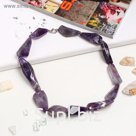 Бусы галтовка крупная "Аметист", 45 см