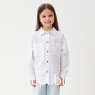 Рубашка для девочки KAFTAN Linen, размер 34 (122-128 см), белая