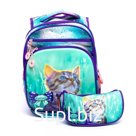 Ранец для девочки, BF голубой, 28х15х36 см