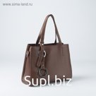 Сумка женская, отдел на молнии, наружный карман, цвет коричневый