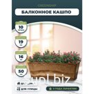 Балконный ящик для цветов коричневый 50х19х16 GreenShip
