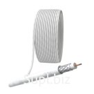 Кабель коаксиальный RG-6U, 75 Ом, CCS/(оплётка Al 48%), PVC, цвет белый, бухта 50 м, SIMPLE