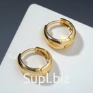 Серьги-кольца "Эстетика" круг, цвет золото, d=1,5