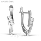 Серьги "Молния", посеребрение с оксидированием