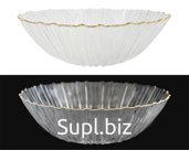 Salad bowl Ribbed d16cm, glass