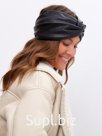 Women's headband made of eco-leather