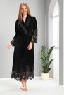 0383  Халат женский  Nusa Niki Kadife L/XL черный